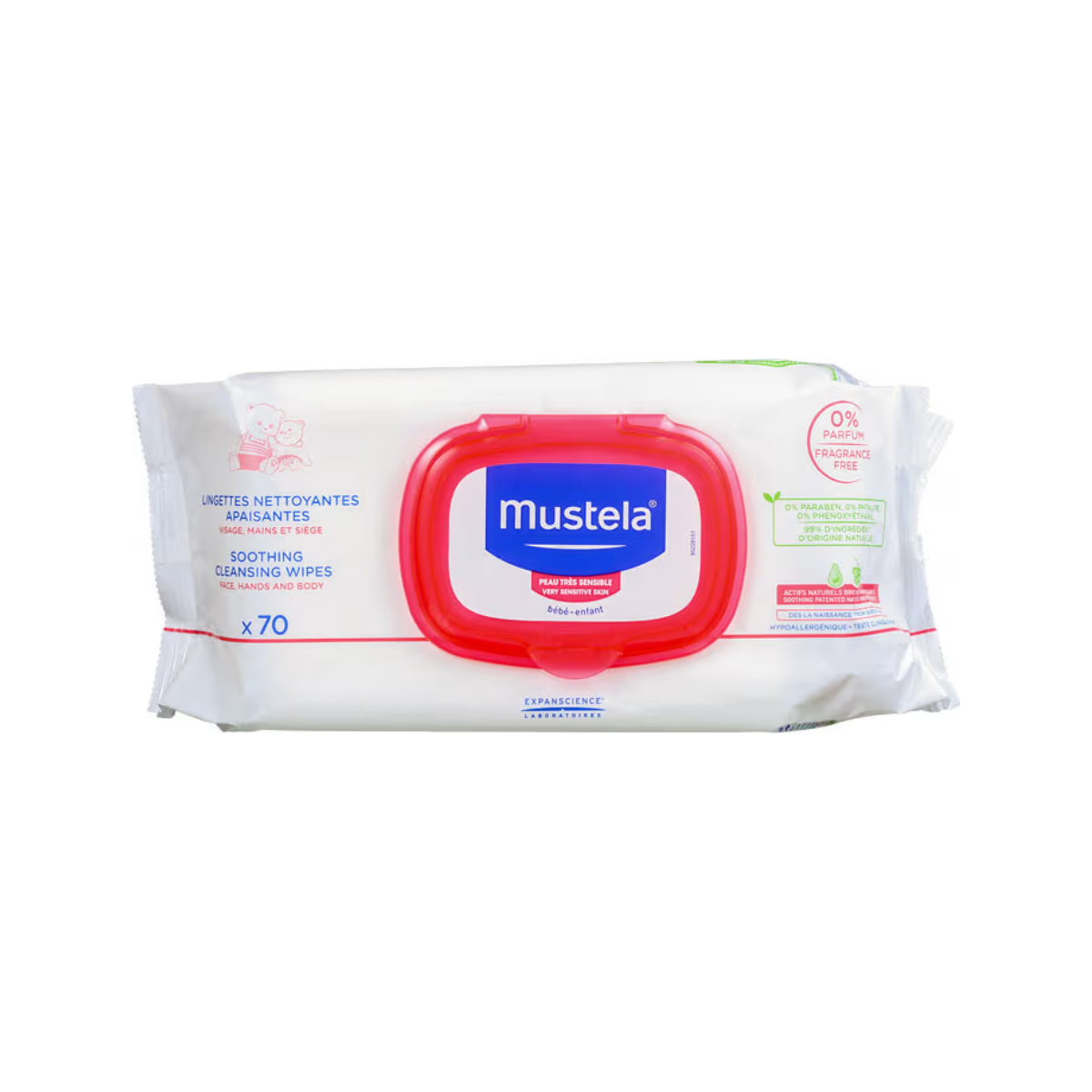 Mustela Bébé Soothing - Lenços de Limpeza (70 unidades)
